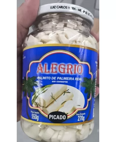 PALMITO PICADO EM CONSERVA 270 G